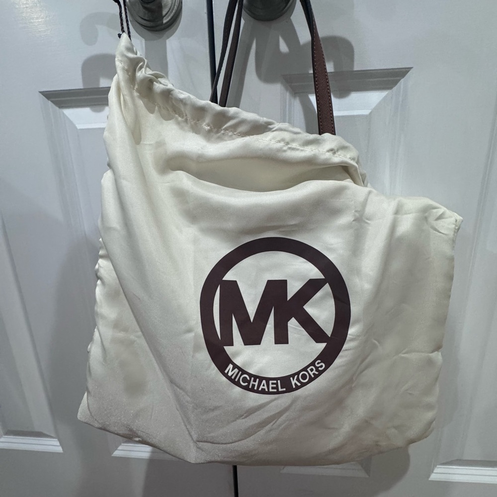 Michael Kors Brown Saffiano Tote with Gold Hardware - Picture 5 of 5